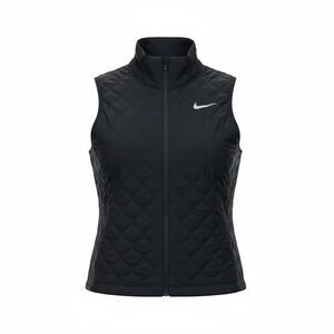 Nike Aerolayer Women's Quilted Vest Black White Swoosh Small